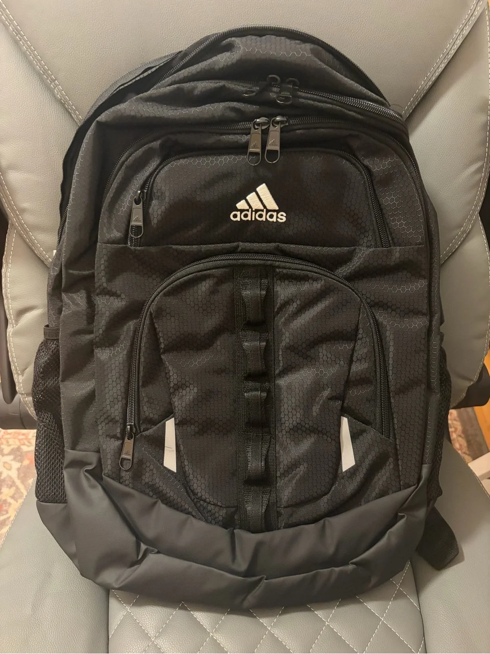 adidas Black Men's Tech Backpack with Reflective Accents